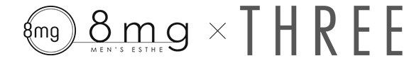 8mg〜ハチミリグラムxTHREEのロゴ